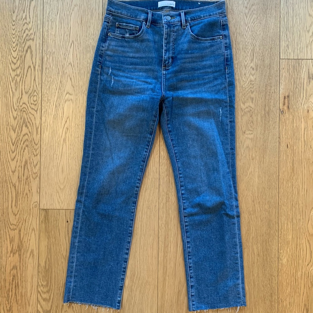 Ann Taylor Loft High Waist Straight Leg Jeans